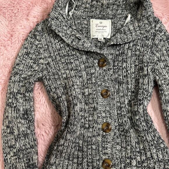 Y2k energie gray and black knit cardigan - Picture 6 of 7